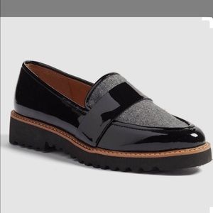 Black and grey Emily loafers by Halogen